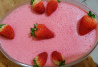 Mousse de Morango com Gelatina