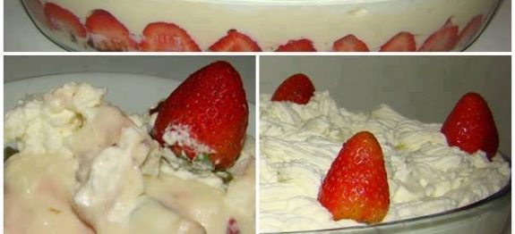 Pavê Bis® Com Morangos e Chantilly