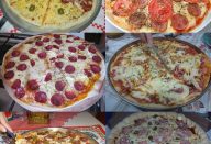 Pizza caseira com dois queijos