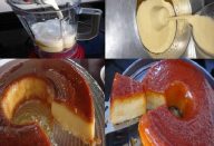 Pudim de pão de liquidificador