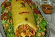 ROCAMBOLE DE BATATA (recheio de bacalhau e cream cheese)