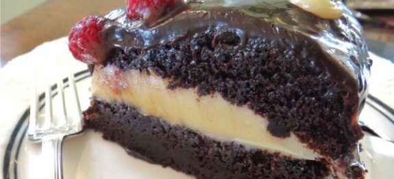 Receita de Bolo Brownie com Recheio de Brigadeiro Branco