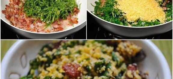Receita de Farofa de couve
