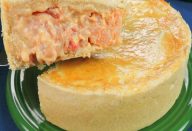 Empadão cremoso de camarão