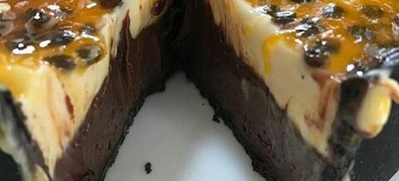 Torta Mousse de Chocolate e Maracujá