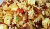 Arroz com carne seca na pressão