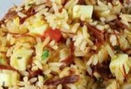 Arroz com carne seca na pressão
