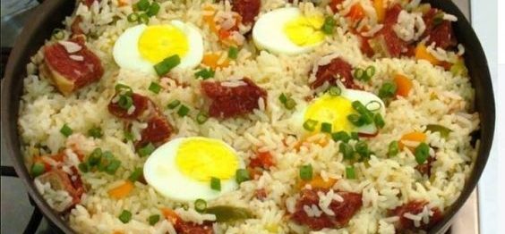 Arroz de carreteiro de forno