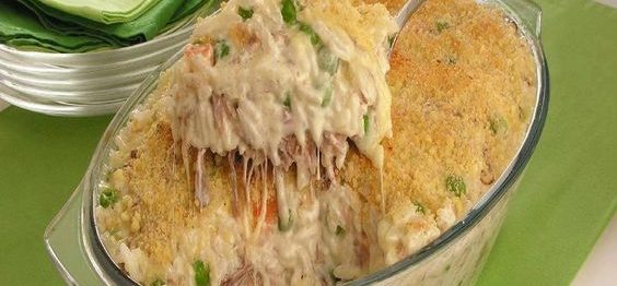 Arroz de forno ao creme de leite