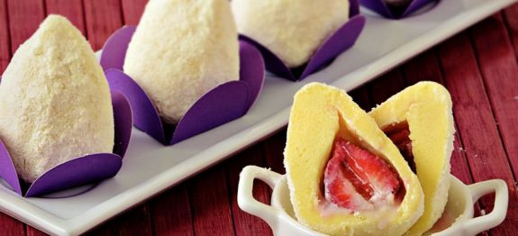 Coxinha de Leite Ninho com Morango