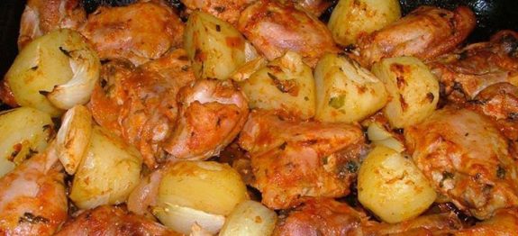Frango Assado com Batatas