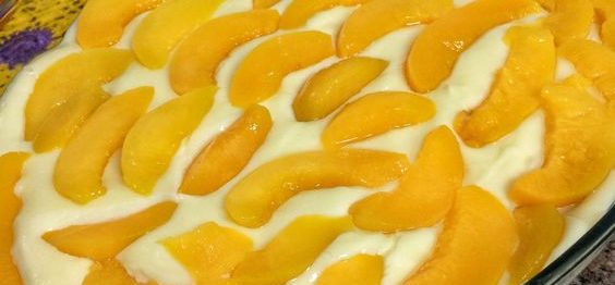Pavê com gelatina de pêssego❤