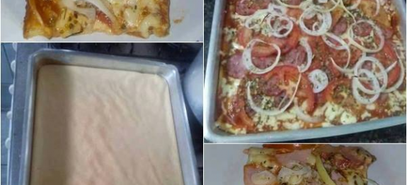Pizza rápida de liquidificador
