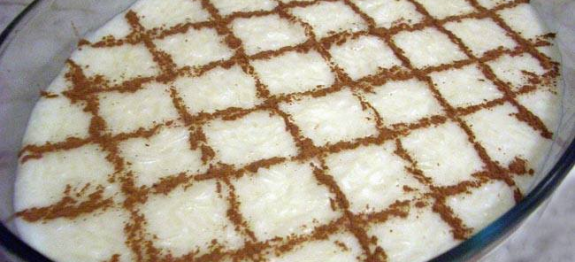 Receita de Arroz doce com leite em pó