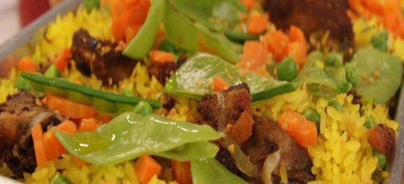 Arroz Assado com Costelinha