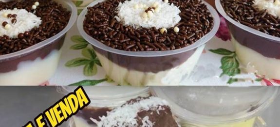 Pudim Prestígio de Potinho … DIVINO!