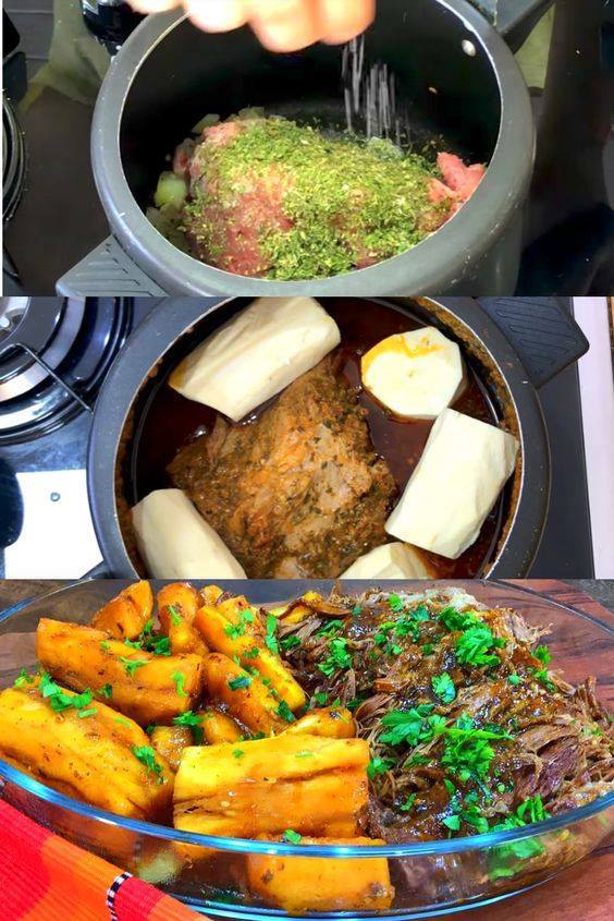 CUPIM COM MANDIOCA NA PANELA DE PRESSÃO - Veja a Receita: