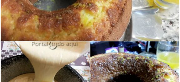 bolo laranja molhadinho