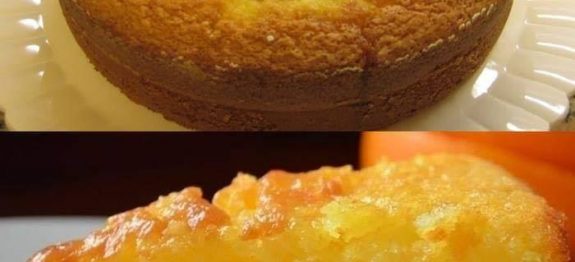 bolo de fuba com suco de laranja
