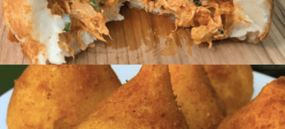 EU FIQUEI IMPRESSIONADA COM A FACILIDADE DESSA RECEITA DE COXINHA! NO LIQUIDIFICADOR, RAPIDINHO FICA PRONTA… E COMO É DELICIOSA, GENTE DO CÉU!