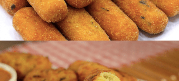 HOJE FIZ DE LANCHE ESSE CROQUETE DE 10 MINUTOS! SUPER FACINHO, É DELICIOSO DEMAIS, EU AMO!!
