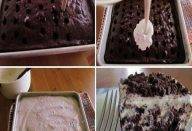 É DOS DEUSES ESSE BOLO DE CHOCOLATE COM CREME DE PUDIM! SÉRIO, EU NUNCA COMI NADA MAIS GOSTOSO!!!