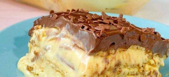 PAVÊ DE MOUSSE DE MARACUJÁ COM CHOCOLATE