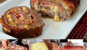 RECEITA FÁCIL PARA O ALMOÇO! ROCAMBOLE DE CARNE MOÍDA RECHEADO -PRÁTICO, RÁPIDO E BARATO!