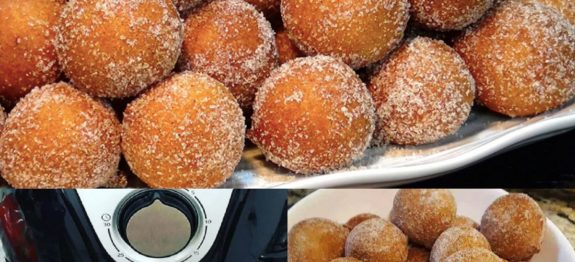 Bolinho de chuva na AirFryer de 3 minutos, fica bem leve e bem mais fofinho que os outros…Ver mais