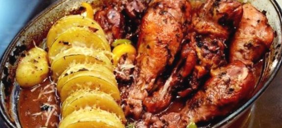 Coxa de Frango assada ao vinho mais gostoso impossível de achar