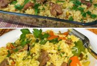 Arroz caipira com costelinha de porco, uma receita deliciosa que aprendi no sítio da minha vó…ver mais
