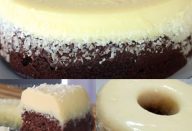 Bolo pudim prestígio, mais fácil e gostoso, ele já sai do forno com recheio e cobertura…Ver mais