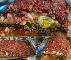 Esse bolo de carne recheado é o motivo pra sempre ter visita aqui em casa