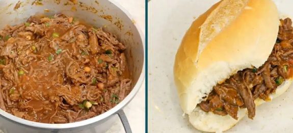 Carne louca para lanches feita na panela de pressão fica pronta em minutos e é uma delícia