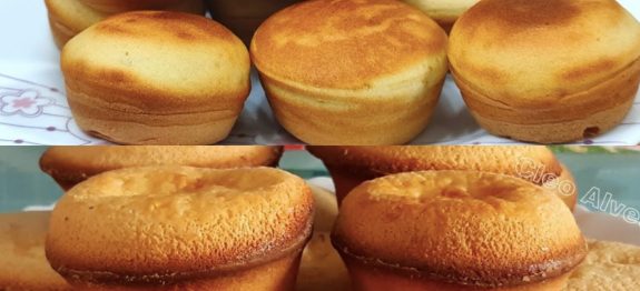 Bolinho fresquinho leve e saboroso para substituir o pão no café da manhã