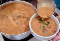 Caldo de feijão com bacon e calabresa grosso e delicioso para o seu almoço ou jantar