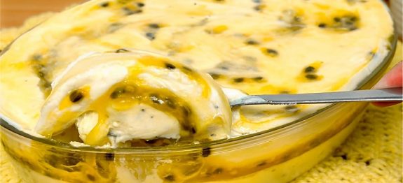 Sobremesa nuvem cremosa de maracujá uma explosão de sabores que vai te surpreender