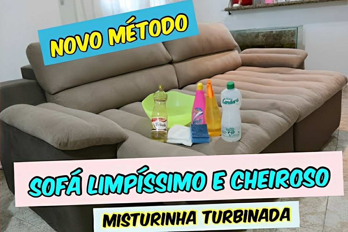 Mistura caseira para limpar sofá e tirar toda sujeira vai ficar novinho ...